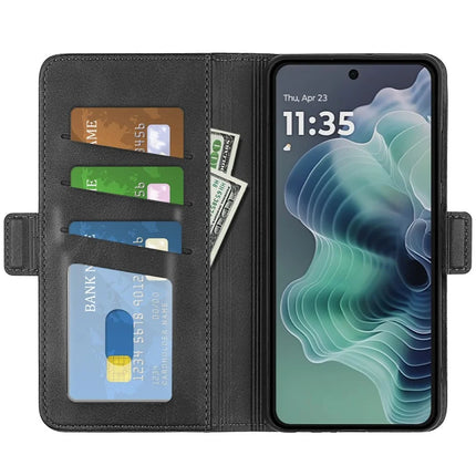 For Motorola Moto G35 5G Stand Case Calf Texture Leather Wallet Phone Cover