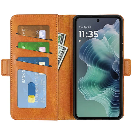For Motorola Moto G35 5G Stand Case Calf Texture Leather Wallet Phone Cover