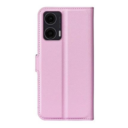 For Motorola Moto G35 5G Case Litchi Texture Shockproof Leather Wallet Phone Cover