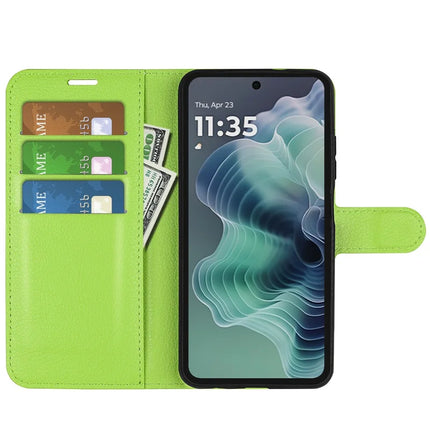 For Motorola Moto G35 5G Case Litchi Texture Shockproof Leather Wallet Phone Cover