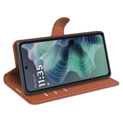 For Motorola Moto G35 5G Case Litchi Texture Shockproof Leather Wallet Phone Cover