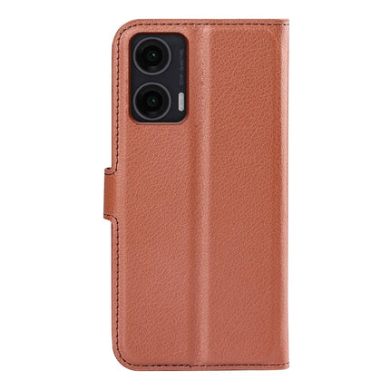 For Motorola Moto G35 5G Case Litchi Texture Shockproof Leather Wallet Phone Cover