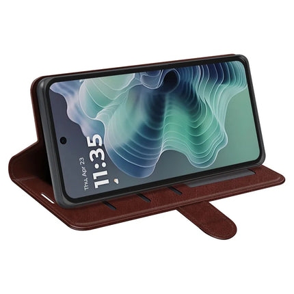 For Motorola Moto G35 5G Wallet Case Crazy Horse Texture Stand Leather Phone Cover