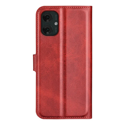 For Motorola Moto G55 5G Stand Case Anti-Scratch Calf Texture Leather Phone Cover