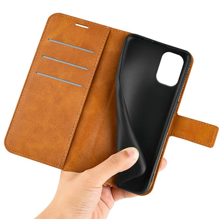 For Motorola Moto G55 5G Stand Case Anti-Scratch Calf Texture Leather Phone Cover