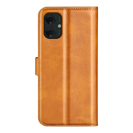 For Motorola Moto G55 5G Stand Case Anti-Scratch Calf Texture Leather Phone Cover
