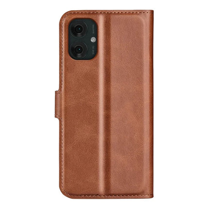 For Motorola Moto G55 5G Stand Case Anti-Scratch Calf Texture Leather Phone Cover