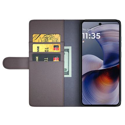 For Motorola Moto G55 5G Case Genuine Split Leather Phone Cover Wallet Card Slot