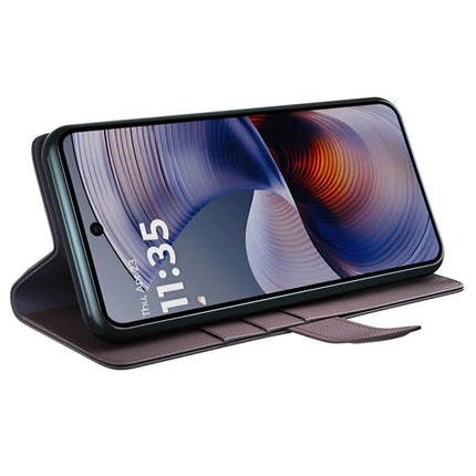 For Motorola Moto G55 5G Case Genuine Split Leather Phone Cover Wallet Card Slot