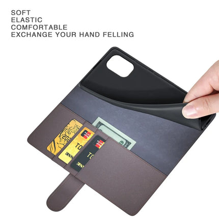 For Motorola Moto G55 5G Case Genuine Split Leather Phone Cover Wallet Card Slot