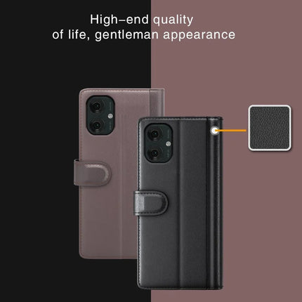 For Motorola Moto G55 5G Case Genuine Split Leather Phone Cover Wallet Card Slot