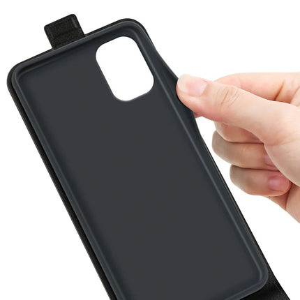 For Motorola Moto G55 5G Case with Card Slots Vertical Flip Leather Phone Cover