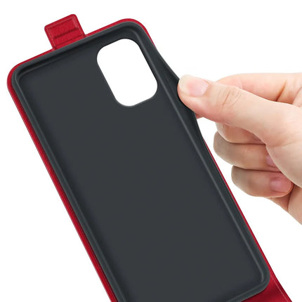 For Motorola Moto G55 5G Case with Card Slots Vertical Flip Leather Phone Cover