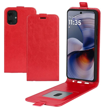 For Motorola Moto G55 5G Case with Card Slots Vertical Flip Leather Phone Cover