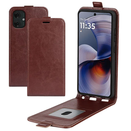 For Motorola Moto G55 5G Case with Card Slots Vertical Flip Leather Phone Cover