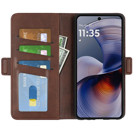 For Motorola Moto G55 5G Stand Case Calf Texture Leather Wallet Phone Cover