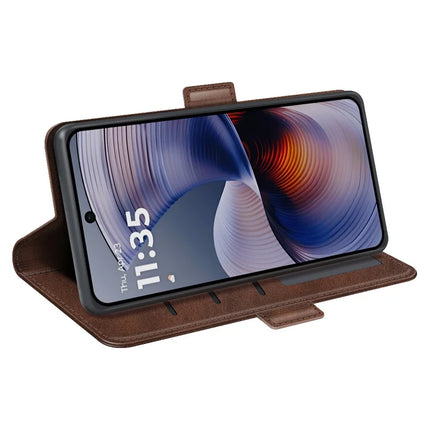 For Motorola Moto G55 5G Stand Case Calf Texture Leather Wallet Phone Cover