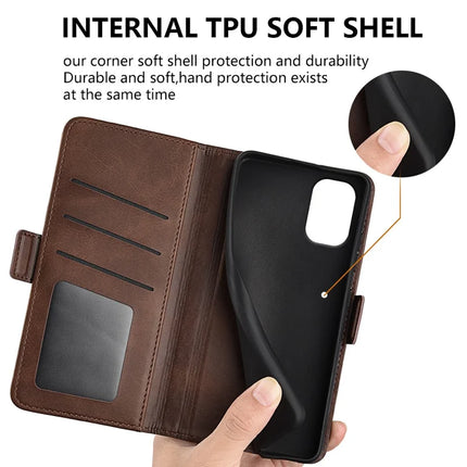 For Motorola Moto G55 5G Stand Case Calf Texture Leather Wallet Phone Cover