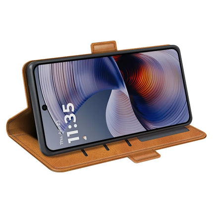 For Motorola Moto G55 5G Stand Case Calf Texture Leather Wallet Phone Cover