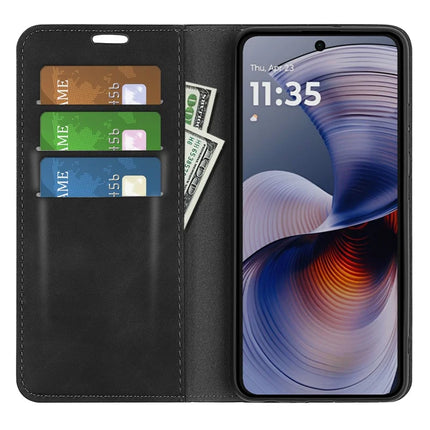 For Motorola Moto G55 5G Case Skin-Touch Leather Wallet Phone Cover