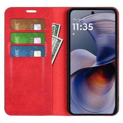 For Motorola Moto G55 5G Case Skin-Touch Leather Wallet Phone Cover