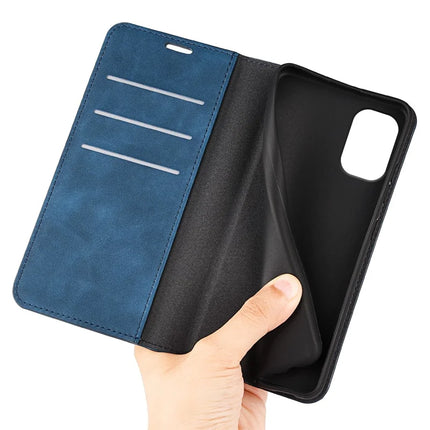 For Motorola Moto G55 5G Case Skin-Touch Leather Wallet Phone Cover