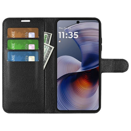 For Motorola Moto G55 5G Case Litchi Texture Shockproof Leather Wallet Phone Cover