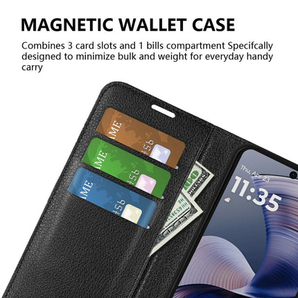 For Motorola Moto G55 5G Case Litchi Texture Shockproof Leather Wallet Phone Cover