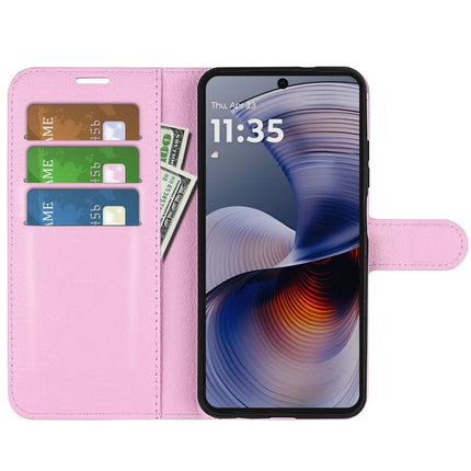 For Motorola Moto G55 5G Case Litchi Texture Shockproof Leather Wallet Phone Cover