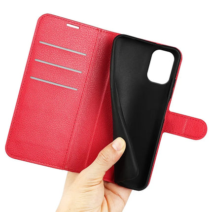 For Motorola Moto G55 5G Case Litchi Texture Shockproof Leather Wallet Phone Cover