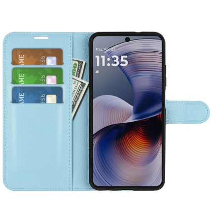 For Motorola Moto G55 5G Case Litchi Texture Shockproof Leather Wallet Phone Cover