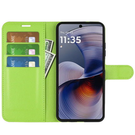 For Motorola Moto G55 5G Case Litchi Texture Shockproof Leather Wallet Phone Cover