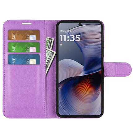 For Motorola Moto G55 5G Case Litchi Texture Shockproof Leather Wallet Phone Cover
