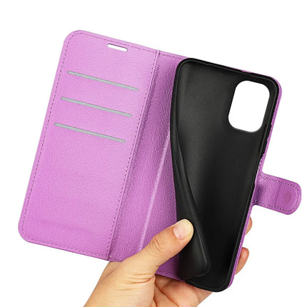 For Motorola Moto G55 5G Case Litchi Texture Shockproof Leather Wallet Phone Cover