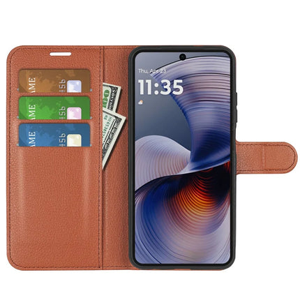 For Motorola Moto G55 5G Case Litchi Texture Shockproof Leather Wallet Phone Cover