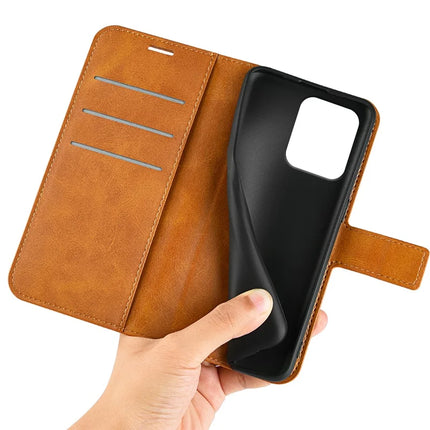 For Motorola Edge 50 Neo 5G / Moto S50 5G / Thinkphone 25 5G Stand Case Anti-Scratch Calf Texture Leather Phone Cover
