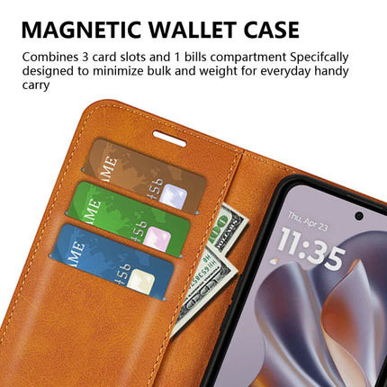 For Motorola Edge 50 Neo 5G / Moto S50 5G / Thinkphone 25 5G Stand Case Anti-Scratch Calf Texture Leather Phone Cover