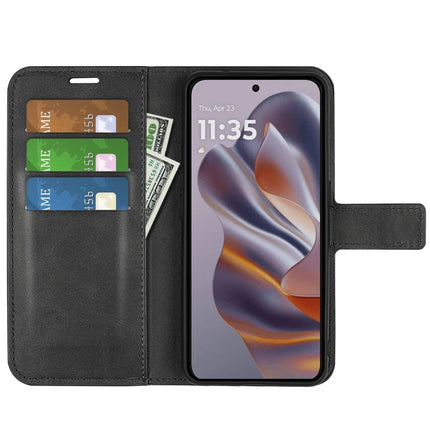 For Motorola Edge 50 Neo 5G / Moto S50 5G / Thinkphone 25 5G Stand Case Anti-Scratch Calf Texture Leather Phone Cover