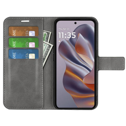 For Motorola Edge 50 Neo 5G / Moto S50 5G / Thinkphone 25 5G Stand Case Anti-Scratch Calf Texture Leather Phone Cover