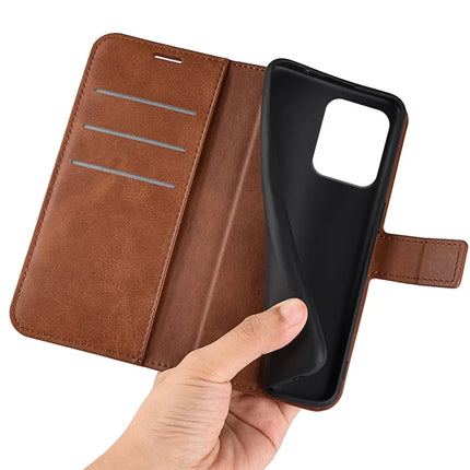 For Motorola Edge 50 Neo 5G / Moto S50 5G / Thinkphone 25 5G Stand Case Anti-Scratch Calf Texture Leather Phone Cover