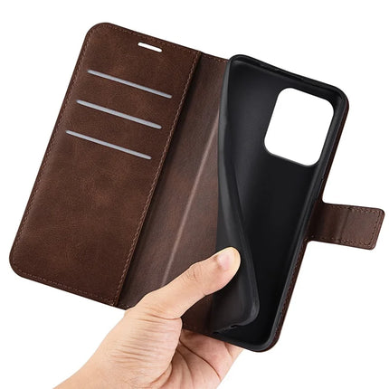 For Motorola Edge 50 Neo 5G / Moto S50 5G / Thinkphone 25 5G Stand Case Anti-Scratch Calf Texture Leather Phone Cover