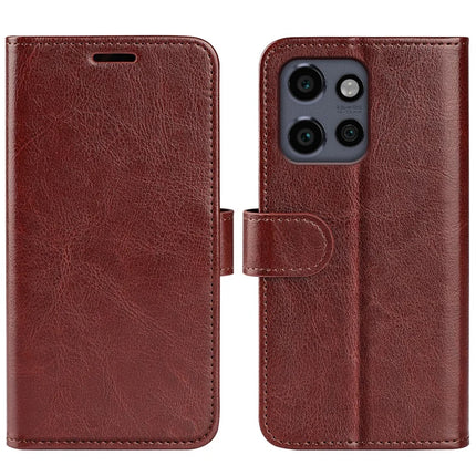 For Motorola Edge 50 Neo 5G / Moto S50 5G / Thinkphone 25 5G Wallet Case Crazy Horse Texture Stand Leather Phone Cover - Brown