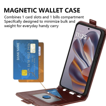 For Motorola Edge 50 Neo 5G / Moto S50 5G / Thinkphone 25 5G Case with Card Slots Vertical Flip Leather Phone Cover