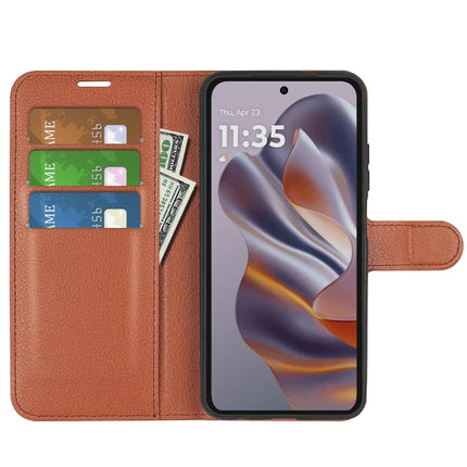 For Motorola Edge 50 Neo 5G / Moto S50 5G / Thinkphone 25 5G Case Litchi Texture Shockproof Leather Wallet Phone Cover