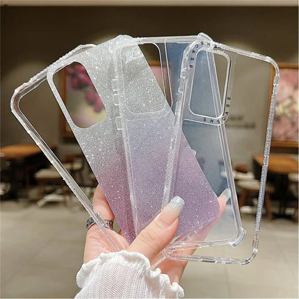 For Samsung Galaxy A55 5G Case Glitter Design PC+TPU Shockproof Phone Cover