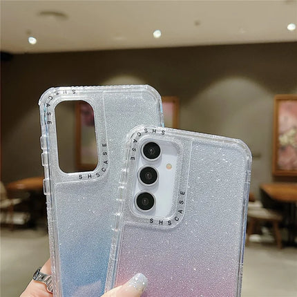 For Samsung Galaxy A55 5G Case Glitter Design PC+TPU Shockproof Phone Cover