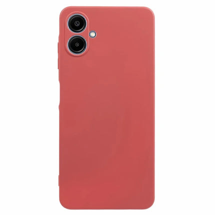 For Samsung Galaxy A06 Case TPU Back Soft Anti-Scratch Fiber Lining Phone Cover - Hawthorn Red