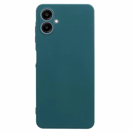 For Samsung Galaxy A06 Case TPU Back Soft Anti-Scratch Fiber Lining Phone Cover - Army Green