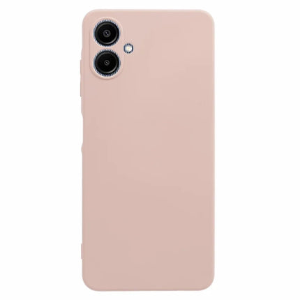 For Samsung Galaxy A06 Case TPU Back Soft Anti-Scratch Fiber Lining Phone Cover - Pink