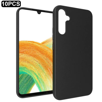 10Pcs / Pack For Samsung Galaxy A34 5G Case Anti-Fingerprint Soft TPU Protective Cover - Black
